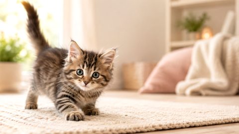 Kitten in a cozy home for a 5 month old kitten in human years guide