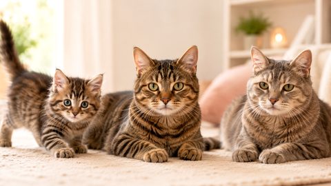 Cat resting at home for a 5 year old cat in human years guide