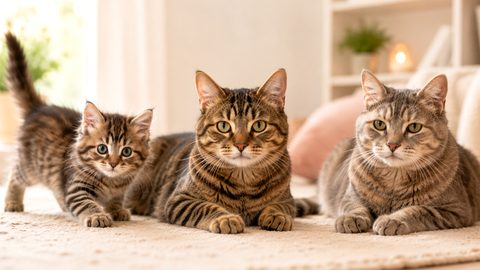Cat resting at home for a 7 year old cat in human years guide