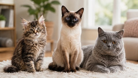 Cats of different ages together for a cat years to human years chart